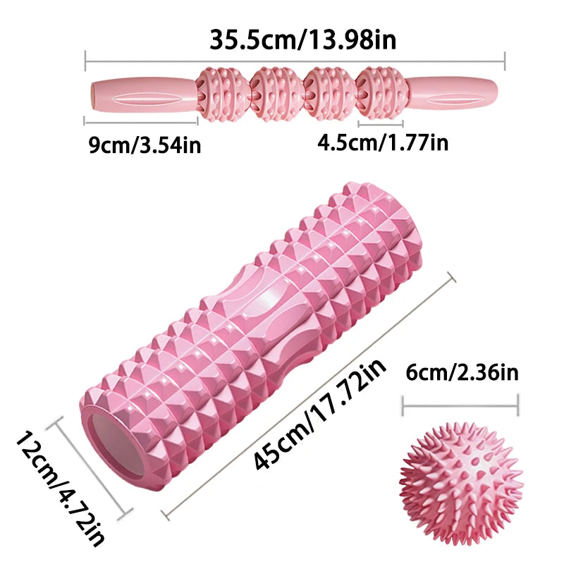 Foam Massage Roller, Hollow Yoga Column Fitness Equipment for Muscle Massage, Physiotherapy and Sports Rehabilitation, Rolle
