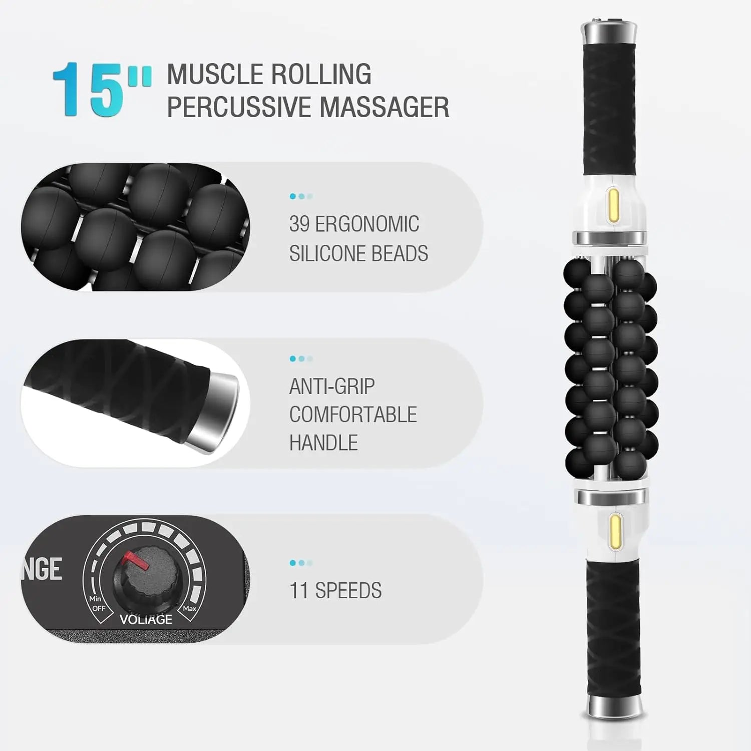Electric Rolling Massager Percussive Massage Gun For Muscle Relaxation Massager, Muscle Relief and Recovery for Athletes Relieve