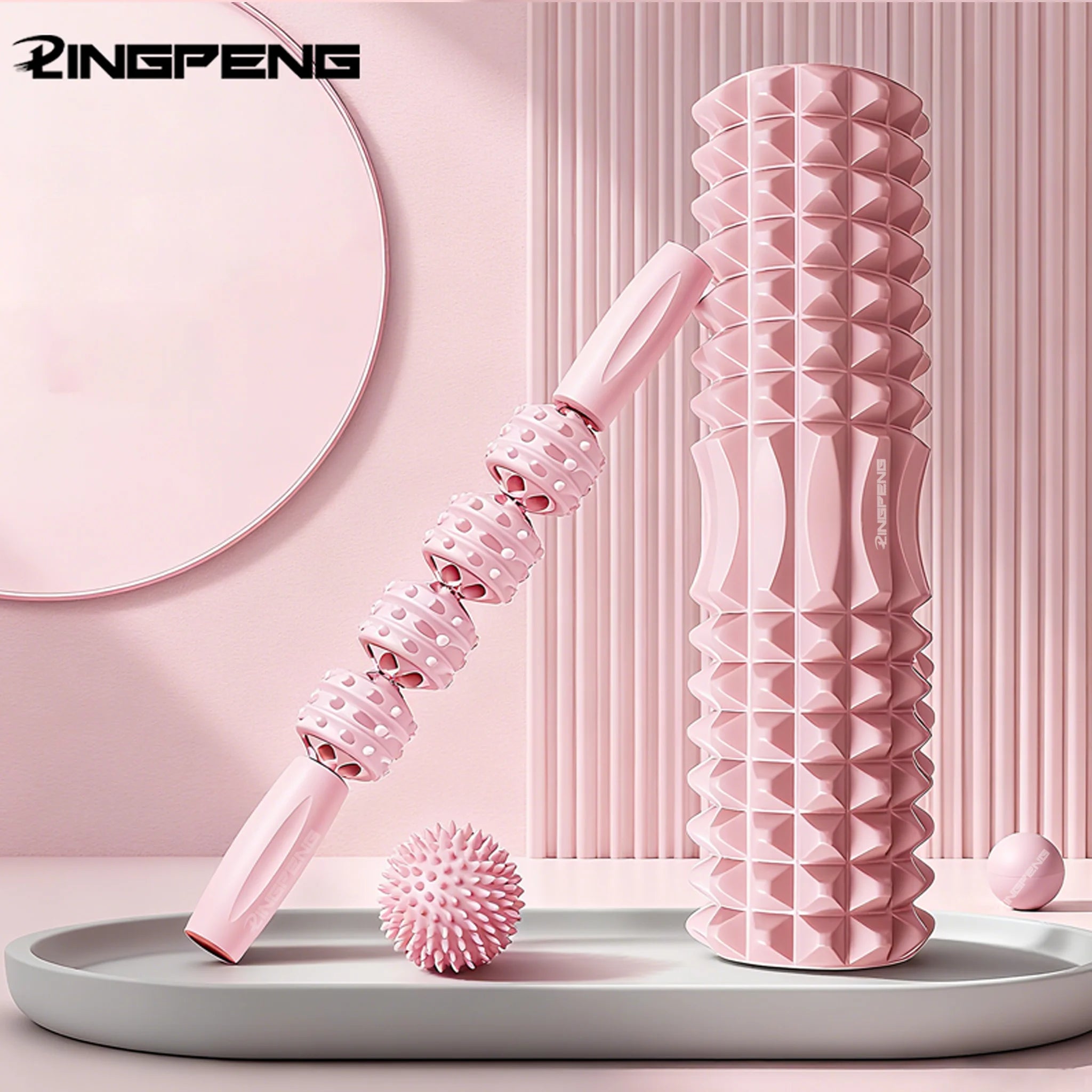Foam Massage Roller, Hollow Yoga Column Fitness Equipment for Muscle Massage, Physiotherapy and Sports Rehabilitation, Rolle